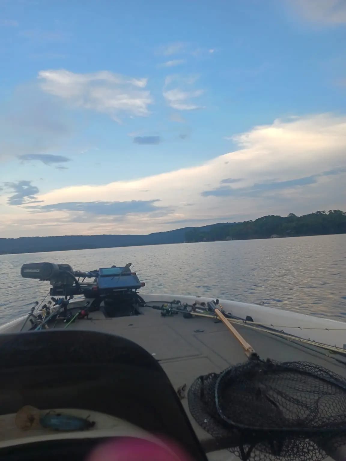View across Lake Guntersville from the boat deck